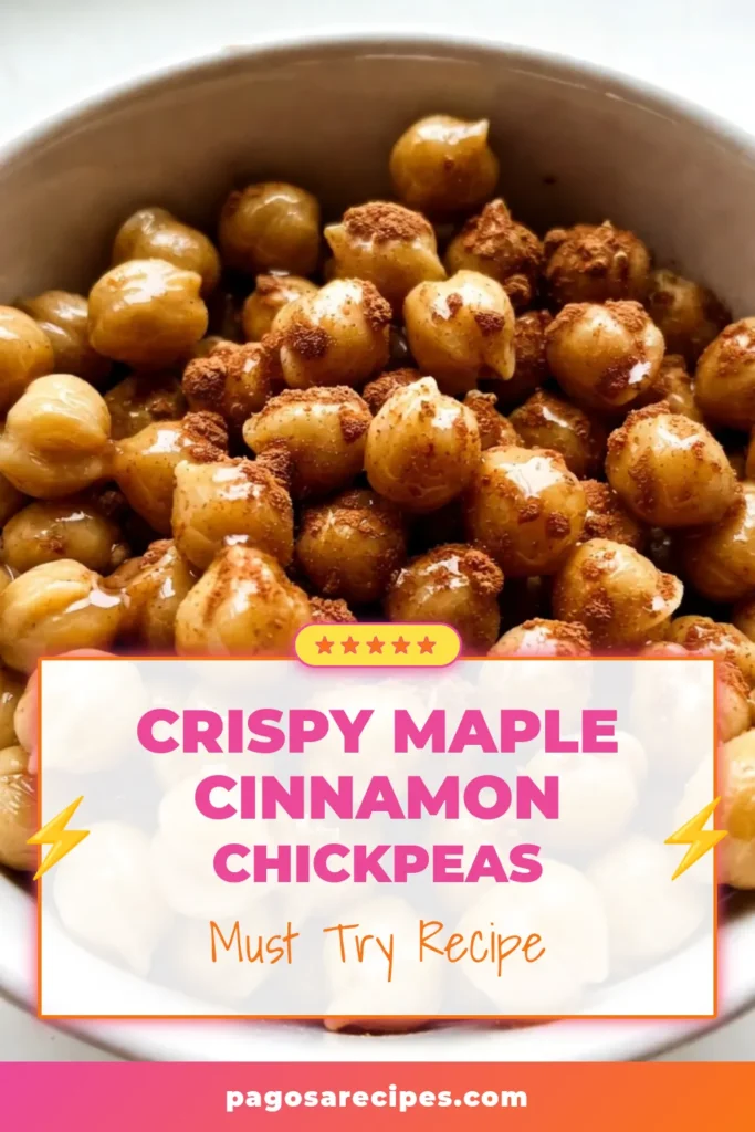 Looking for a delicious, guilt-free snack? Try these Maple Cinnamon Roasted Chickpeas! This oven roasted chickpeas recipe is packed with flavor and makes for one of the healthiest chickpea snacks you can enjoy. Drizzled with maple syrup and seasoned with cinnamon, these crunchy chickpeas are perfect for vegan snack ideas or as a salad topping. Get the full recipe and indulge in these tasty treats! #HealthySnacks #VeganRecipes #ChickpeaSnack #MapleCinnamon