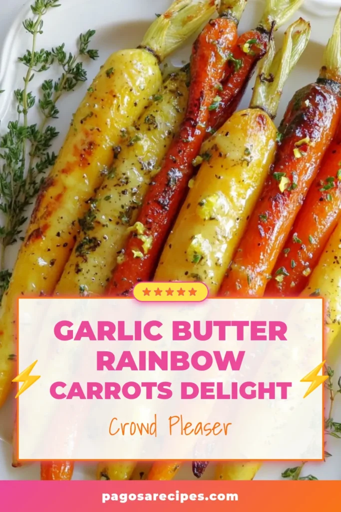 Elevate your meal with these Garlic Butter Roasted Rainbow Carrots! This delicious roasted carrots recipe features a medley of colorful carrots coated in a savory garlic butter mixture. Perfect as a colorful side dish recipe, these easy carrot recipes are a great way to enjoy garlic roasted vegetables at their finest. Try this delightful dish and make mealtime special – save the recipe now! #GarlicButterRainbowCarrots #RoastedCarrots #ColorfulSideDish #EasyCarrotRecipes