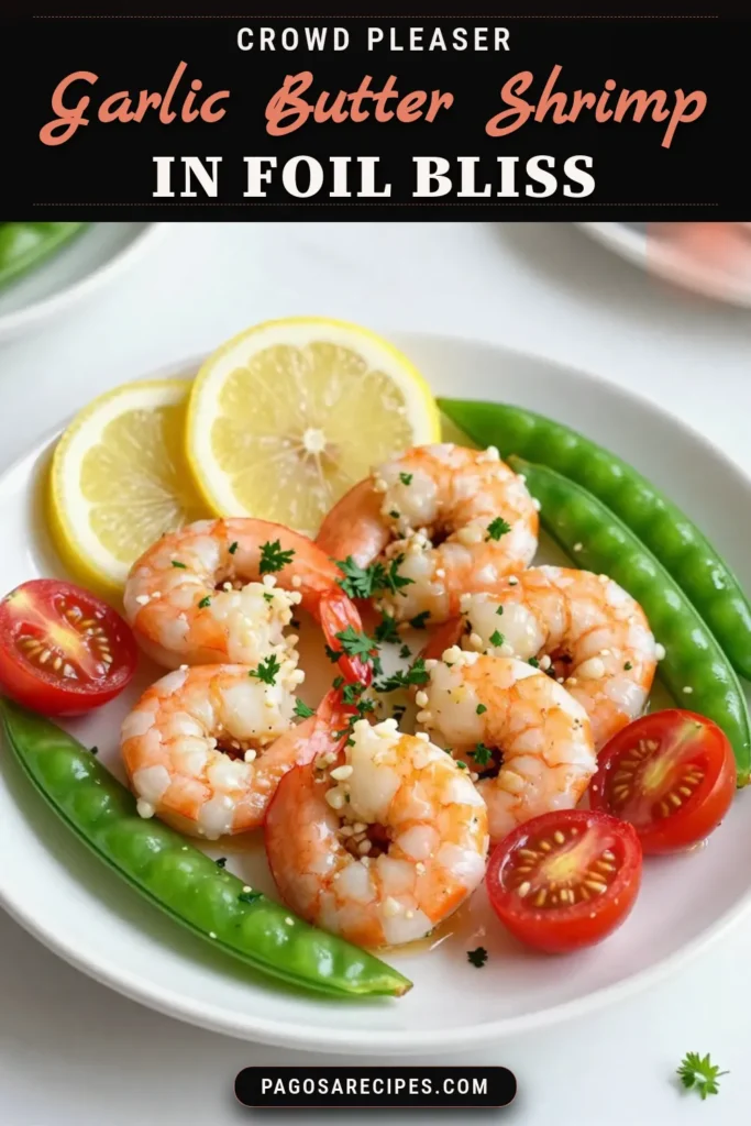 Looking for an easy shrimp dinner that's bursting with flavor? Try these Garlic Butter Shrimp Foil Packs! Perfectly seasoned shrimp are paired with fresh vegetables and cooked to perfection in just 25 minutes. Ideal for grilling or baking, these grilled shrimp foil packs make cleanup a breeze. Don't miss out on these delicious shrimp and vegetable foil packs for a quick weeknight meal. Save this recipe for your next dinner! #GarlicButterShrimp #FoilPackRecipes #EasyShrimpDinner #GrilledShrimpFoilPacks