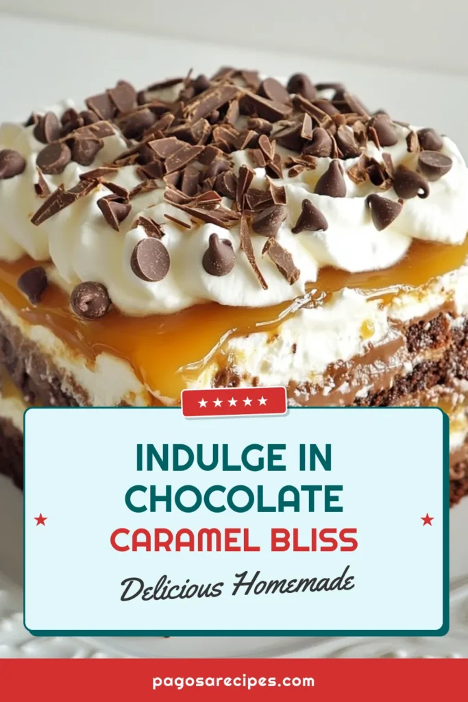 Indulge in this Chocolate Caramel Poke Cake, an easy poke cake recipe that combines rich chocolate cake with luscious caramel. This whipped cream topping cake is perfect for any dessert table, offering a decadent dessert experience that's sure to impress. Follow our simple steps and treat yourself to a slice of chocolate cake with caramel that'll have everyone asking for seconds. Save this recipe for your next gathering! #ChocolatePokeCake #DessertRecipes #CaramelCake #EasyBaking
