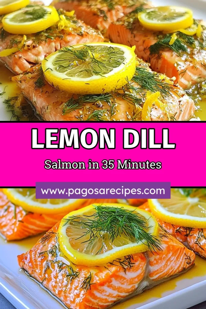 Looking for a delicious and healthy dinner option? Try this Lemon Dill Salmon recipe! This roasted salmon with dill is not only easy to make but packed with flavor, thanks to the zesty lemon and fresh herbs. Perfect for busy weeknights, this baked salmon with lemon zest can be on your table in just 35 minutes. Donβt miss out on this healthy salmon recipe that your family will love! Save this recipe for later! #LemonDillSalmon #HealthyDinner #EasySalmonRecipes #RoastedSalmon