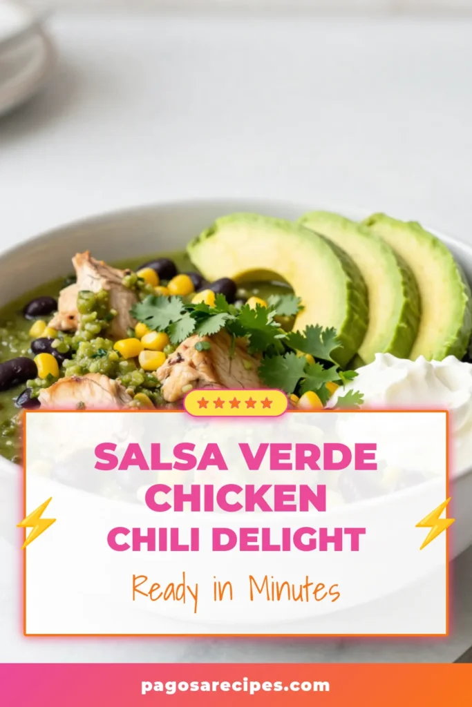 Warm up with this delicious Salsa Verde Chicken Chili, the perfect easy chicken chili recipe for busy weeknights. Packed with the goodness of chicken, black beans, and flavorful salsa verde, this healthy chili is both quick and wholesome. In just one pot, you can create a satisfying meal that everyone will love. Get your ingredients ready and dive into this quick one-pot chili recipe! Save this for later! #SalsaVerdeChickenChili #EasyChickenChiliRecipe #HealthyChiliWithSalsaVerde #ChickenChiliWithBlackBeans