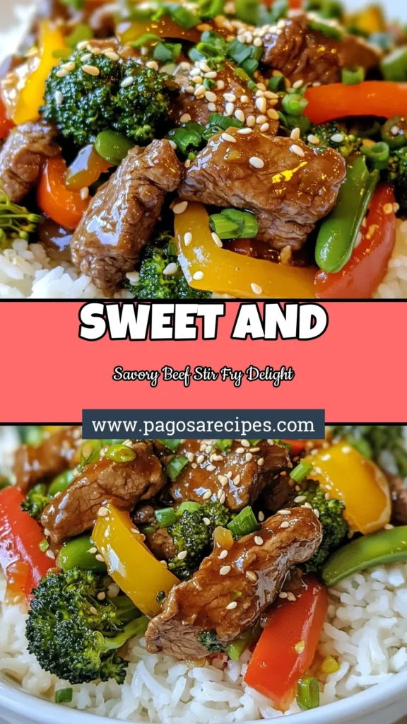 Looking for a dinner idea that's both delicious and simple? Try this Honey Garlic Beef Stir Fry! This easy beef stir fry recipe combines tender beef sirloin with healthy stir fry vegetables, coated in a flavorful honey garlic sauce. Perfect for quick dinner recipes, it’s ready in just 20 minutes. Don't miss out on this tasty meal – save it for later! #HoneyGarlicBeefStirFry #EasyBeefStirFry #QuickDinnerRecipes #HealthyEating