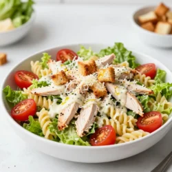 Chicken Caesar Pasta Salad Tasty and Easy Recipe
