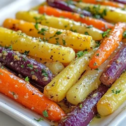 Garlic Butter Roasted Rainbow Carrots Delightfully Simple